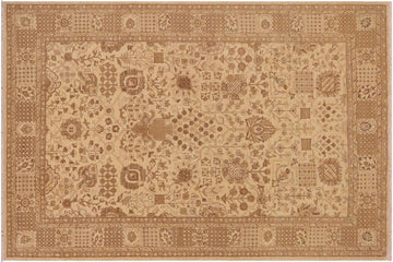 handmade Traditional Kafkaz Chobi Ziegler Beige Tan Hand Knotted RECTANGLE 100% WOOL area rug 9 x 12